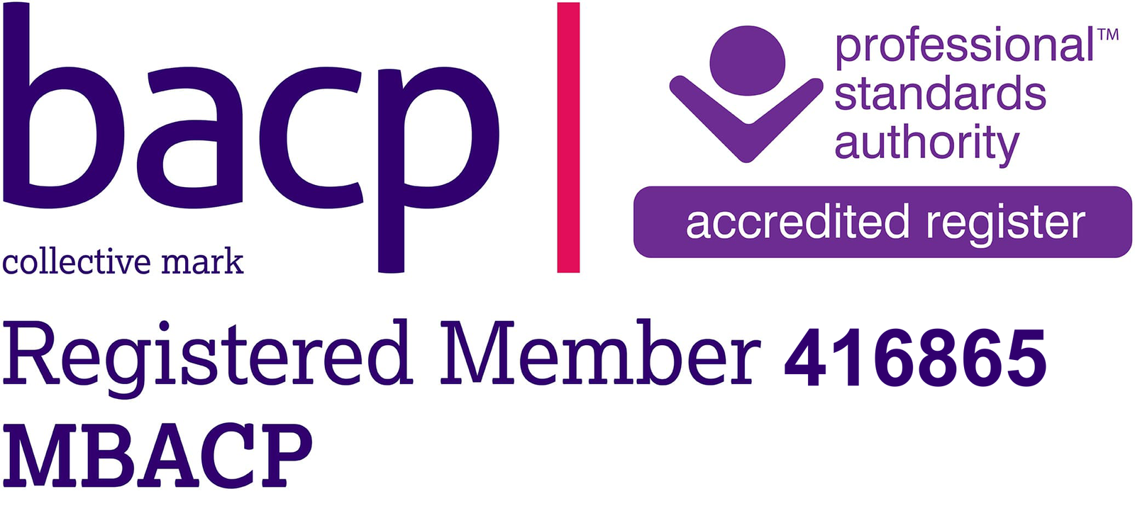 BACP Registered Member 416865 MBACP